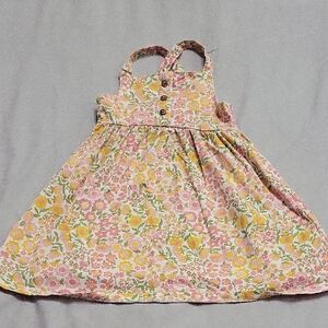 Cynthia Rowley Pink and Yellow Floral Kids Casual Dress